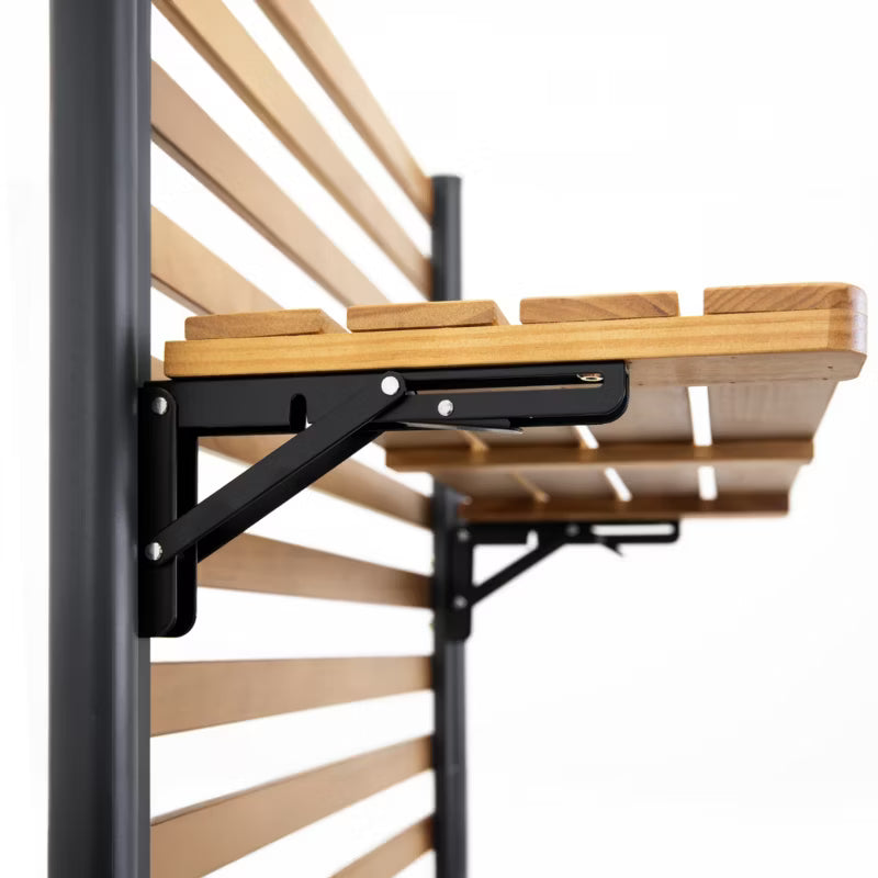Havepergola 160x68,5 cm Brun Træ med Bænk og Bord
