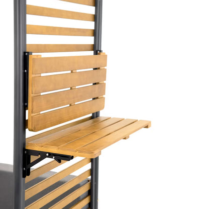 Havepergola 160x68,5 cm Brun Træ med Bænk og Bord