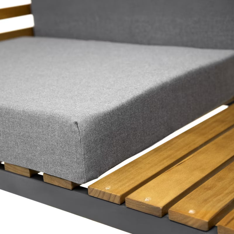 Havepergola 160x68,5 cm Brun Træ med Bænk og Bord