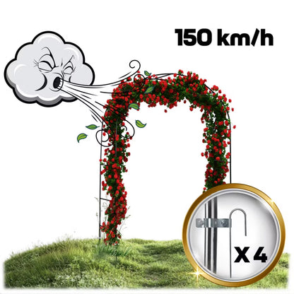Havepergola 240x140 cm Sort Metal