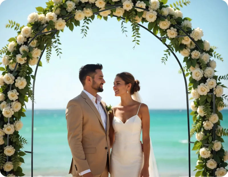 Havepergola 240x140 cm Sort Metal