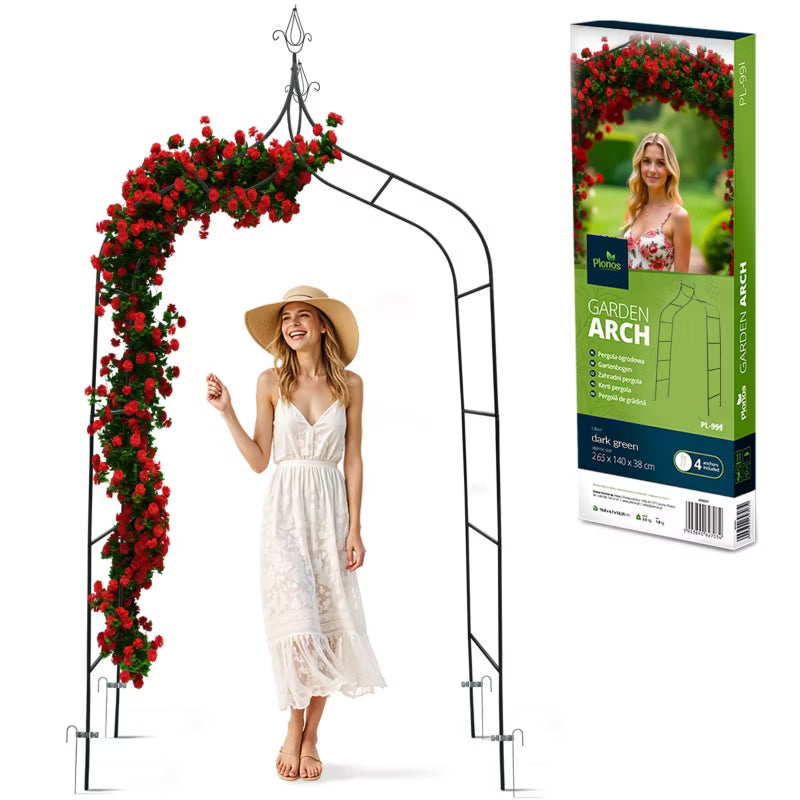 Havepergola 265x140 cm Grøn Stål