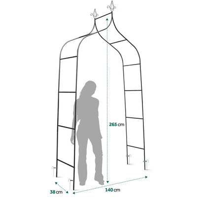 Havepergola 265x140 cm Grøn Stål