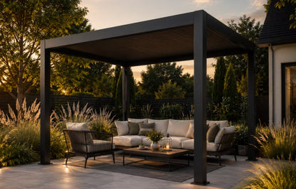 Havepergola 3x3 m Antracit Aluminium