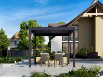 Havepergola 3x3 m Antracit Aluminium
