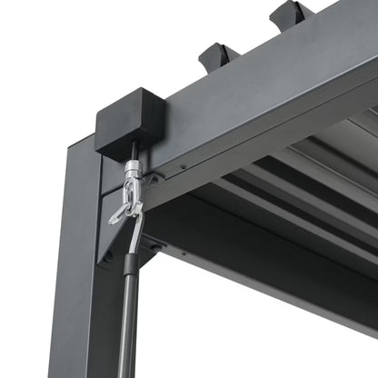 Havepergola 3x3 m Antracitgrå Aluminium med Ståltag