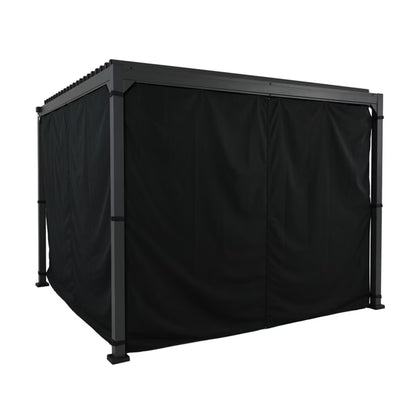 Havepergola 3x3 m Antracitgrå Aluminium med Ståltag