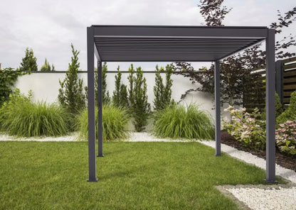 Havepergola 3x4 m Aluminium med Lameltag Antracit