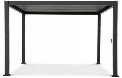 Havepergola 3x4 m Aluminium med Lameltag Antracit
