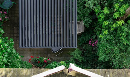 Havepergola 3x4 m Aluminium med Lameltag Antracit