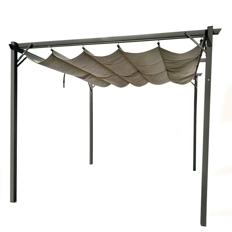 Havepergola 3x4 m Beige Stål