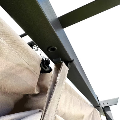 Havepergola 3x4 m Beige Stål