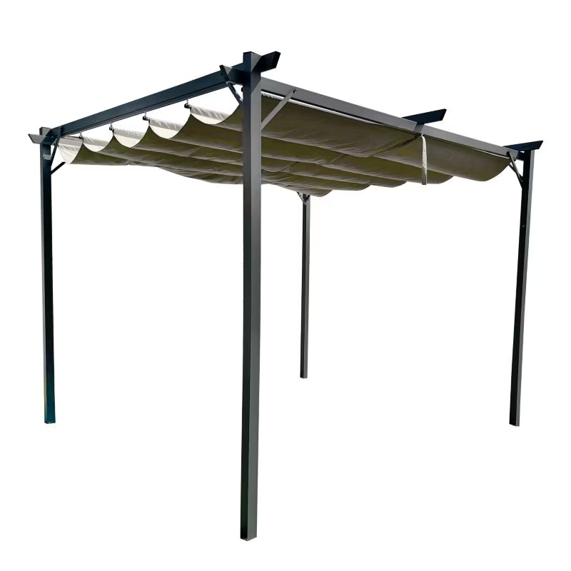 Havepergola 3x4 m Beige Stål