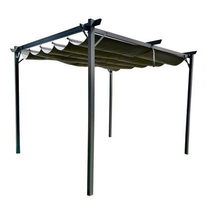 Havepergola 3x4 m Grå Stål