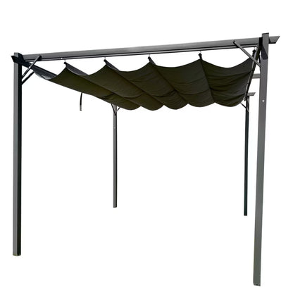 Havepergola 3x4 m Grå Stål