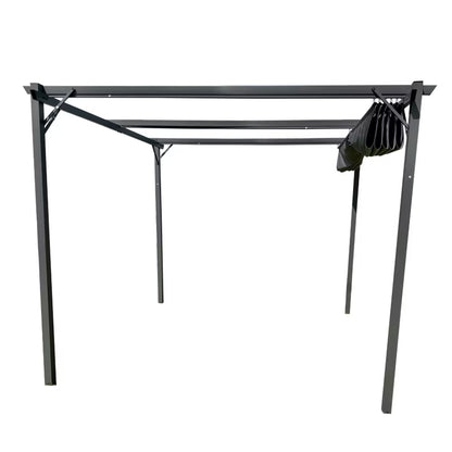 Havepergola 3x4 m Grå Stål