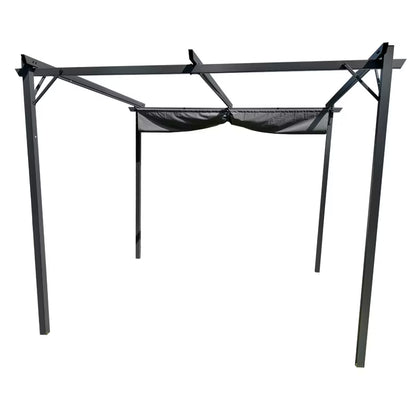 Havepergola 3x4 m Grå Stål