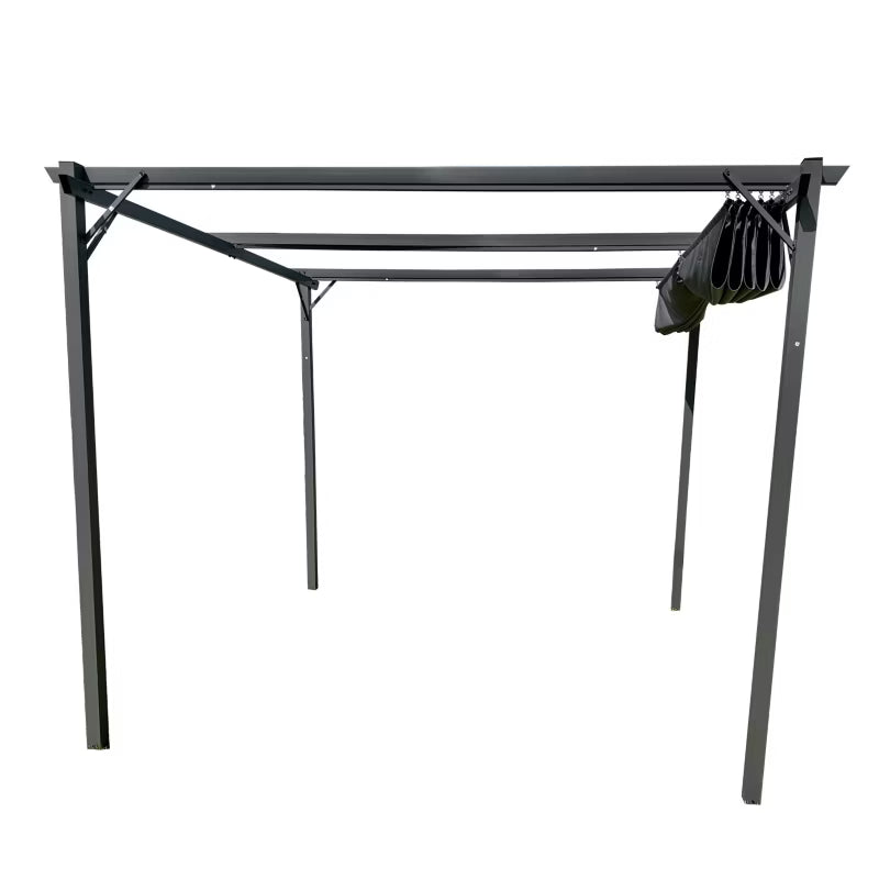 Havepergola 3x4 m Grå Stål