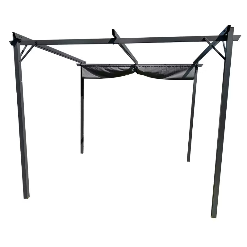 Havepergola 3x4 m Grå Stål