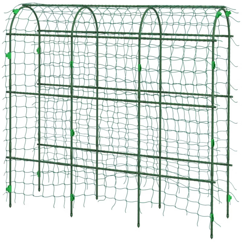 Havepergola 43x182x183 cm Grøn Stål