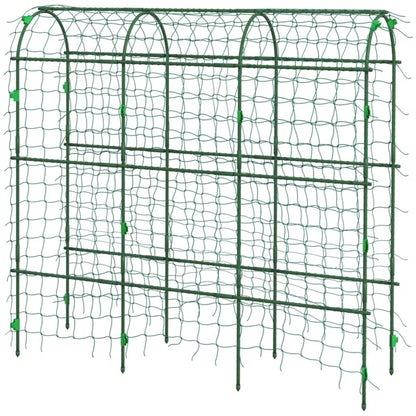 Havepergola 43x182x183 cm Grøn Stål