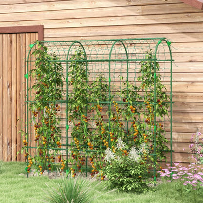 Havepergola 43x182x183 cm Grøn Stål
