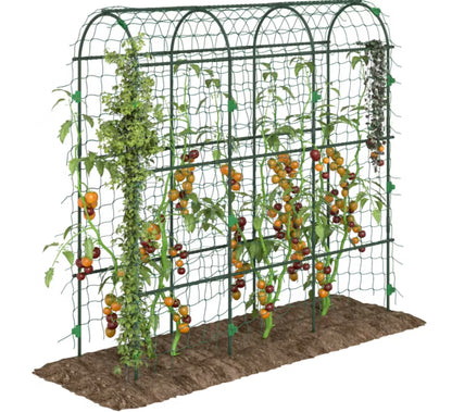Havepergola 43x182x183 cm Grøn Stål