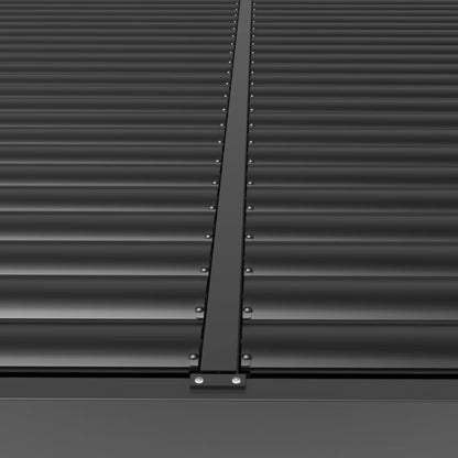 Havepergola 4x4 m Aluminium Antracit med LED
