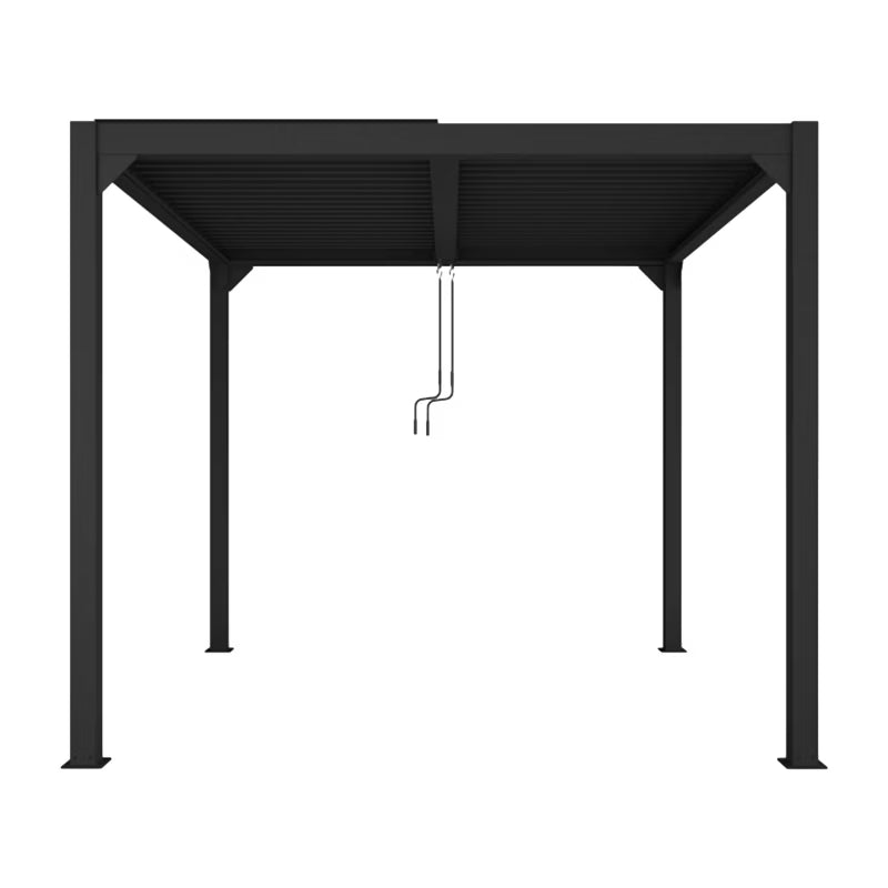 Havepergola 4x4 m Aluminium Antracit med LED