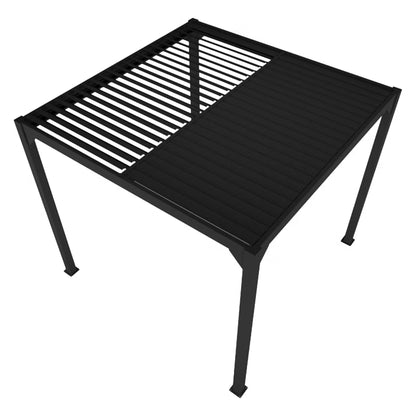 Havepergola 4x4 m Aluminium Antracit med LED