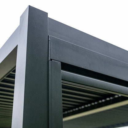 Havepergola 580x300 cm Antracit Aluminium med LED
