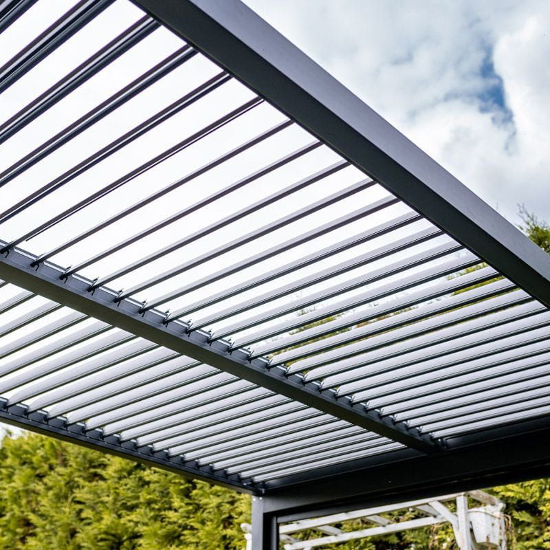Havepergola 580x300 cm Antracit Aluminium med LED