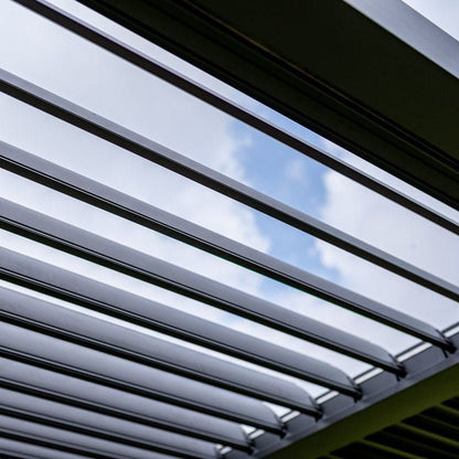 Havepergola 580x300 cm Antracit Aluminium med LED
