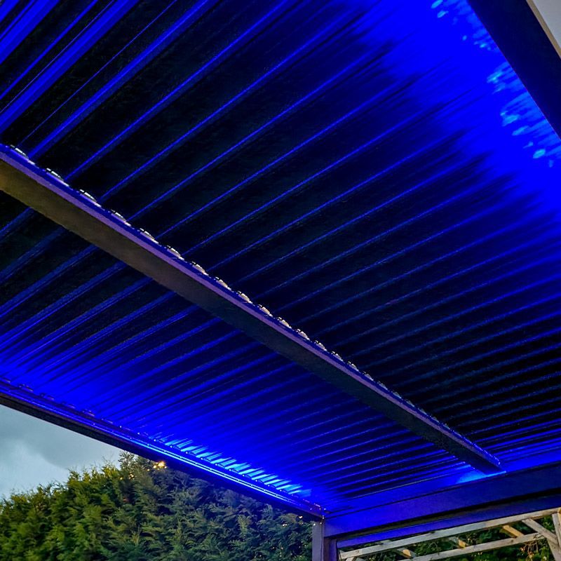 Havepergola 580x300 cm Antracit Aluminium med LED