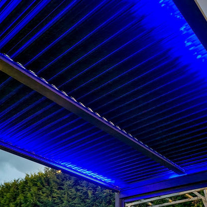 Havepergola 580x300 cm Antracit Aluminium med LED