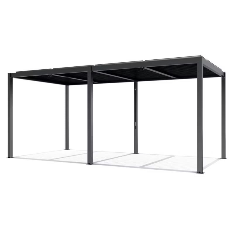 Havepergola 580x300 cm Antracit Aluminium med LED