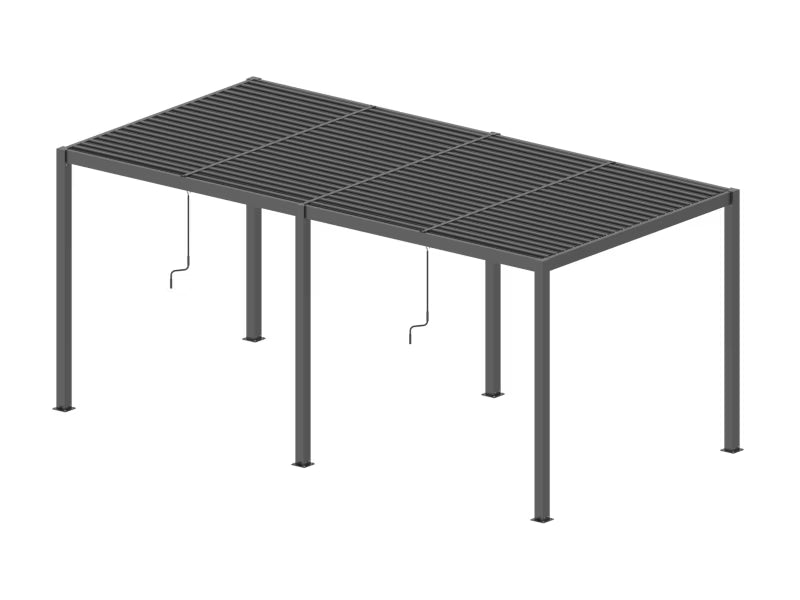 Havepergola 580x400 cm Antracit Aluminium