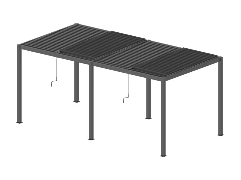 Havepergola 580x400 cm Antracit Aluminium
