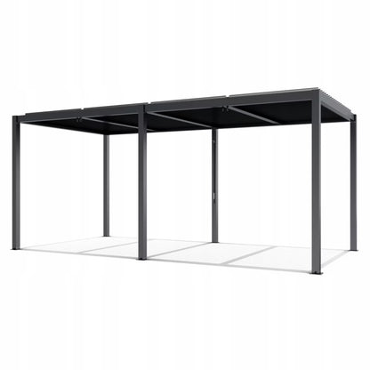 Havepergola 7,8x4 m Antracit Aluminium med LED