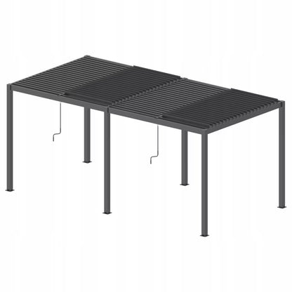Havepergola 7,8x4 m Antracit Aluminium med LED
