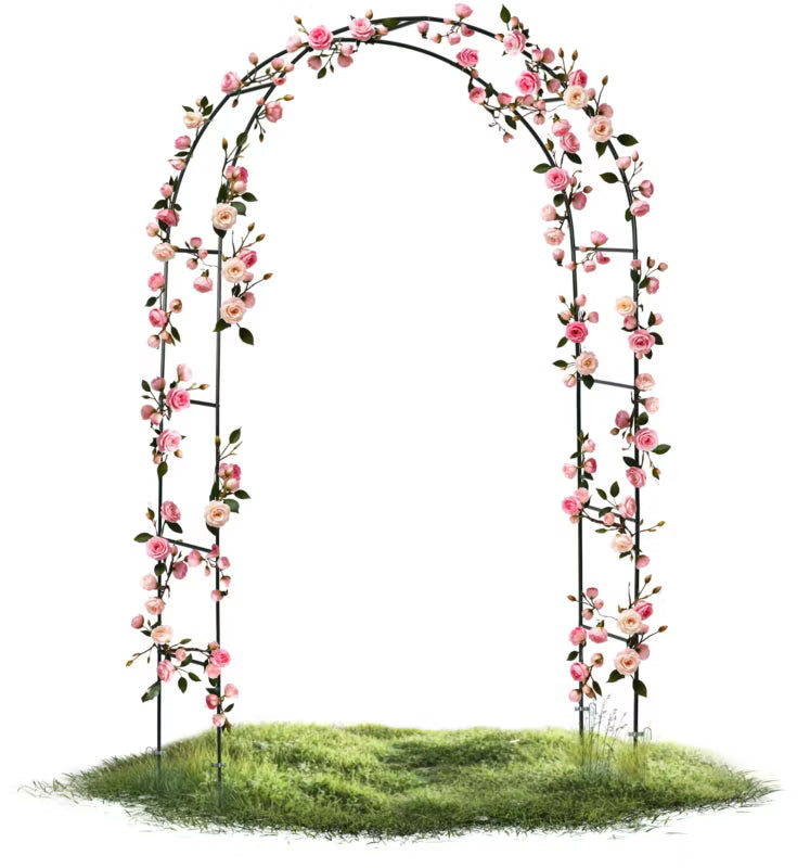 Havepergola Bue 140x240 cm Mørkegrøn Stål