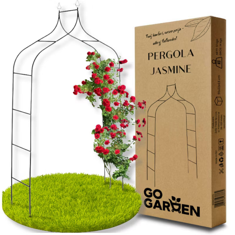 Havepergola Bue 140x255 cm Sort Stål