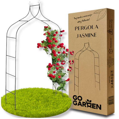 Havepergola Bue 140x255 cm Sort Stål