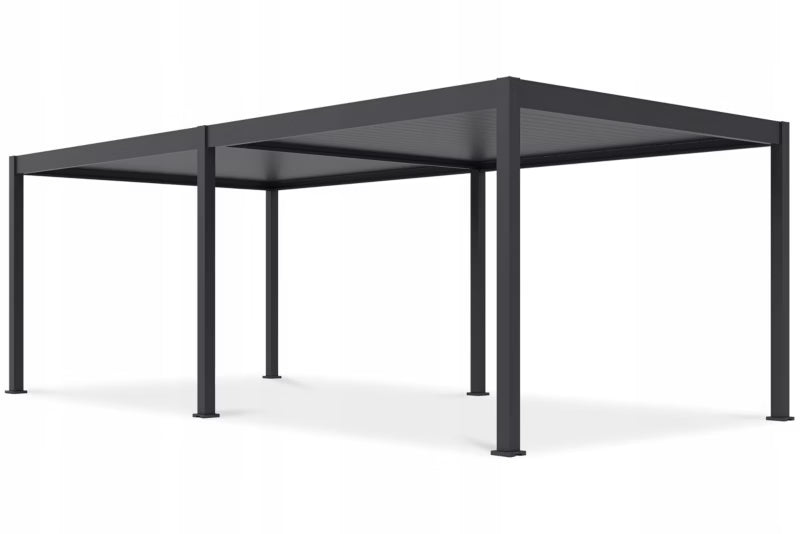 Havepergola Elektrisk DELUXE Automatic 3,6x7,2 m med LED Antracit