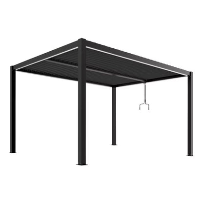 Havepergola Luxe 3x4 m Antracit med LED