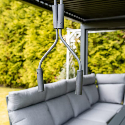 Havepergola Luxe 3x4 m Antracit med LED