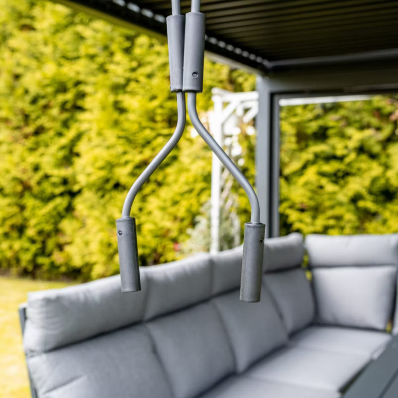Havepergola Luxe 3x4 m Antracit med LED