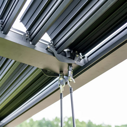 Havepergola Luxe 3x4 m Antracit med LED