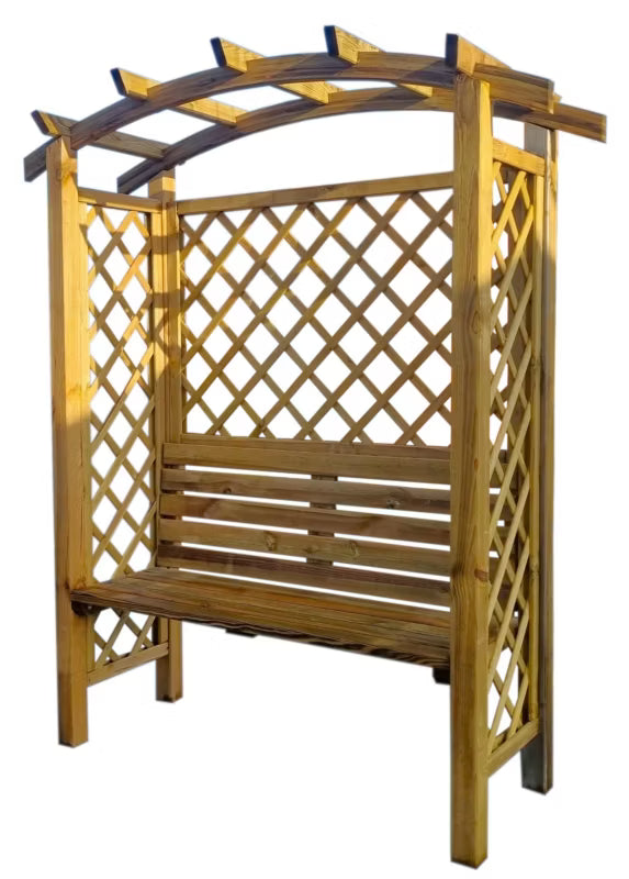 Havepergola med Bænk 160x70x190 cm Trykimprægneret Fyrretræ