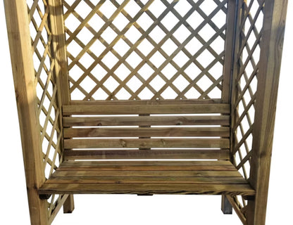 Havepergola med Bænk 160x70x190 cm Trykimprægneret Fyrretræ